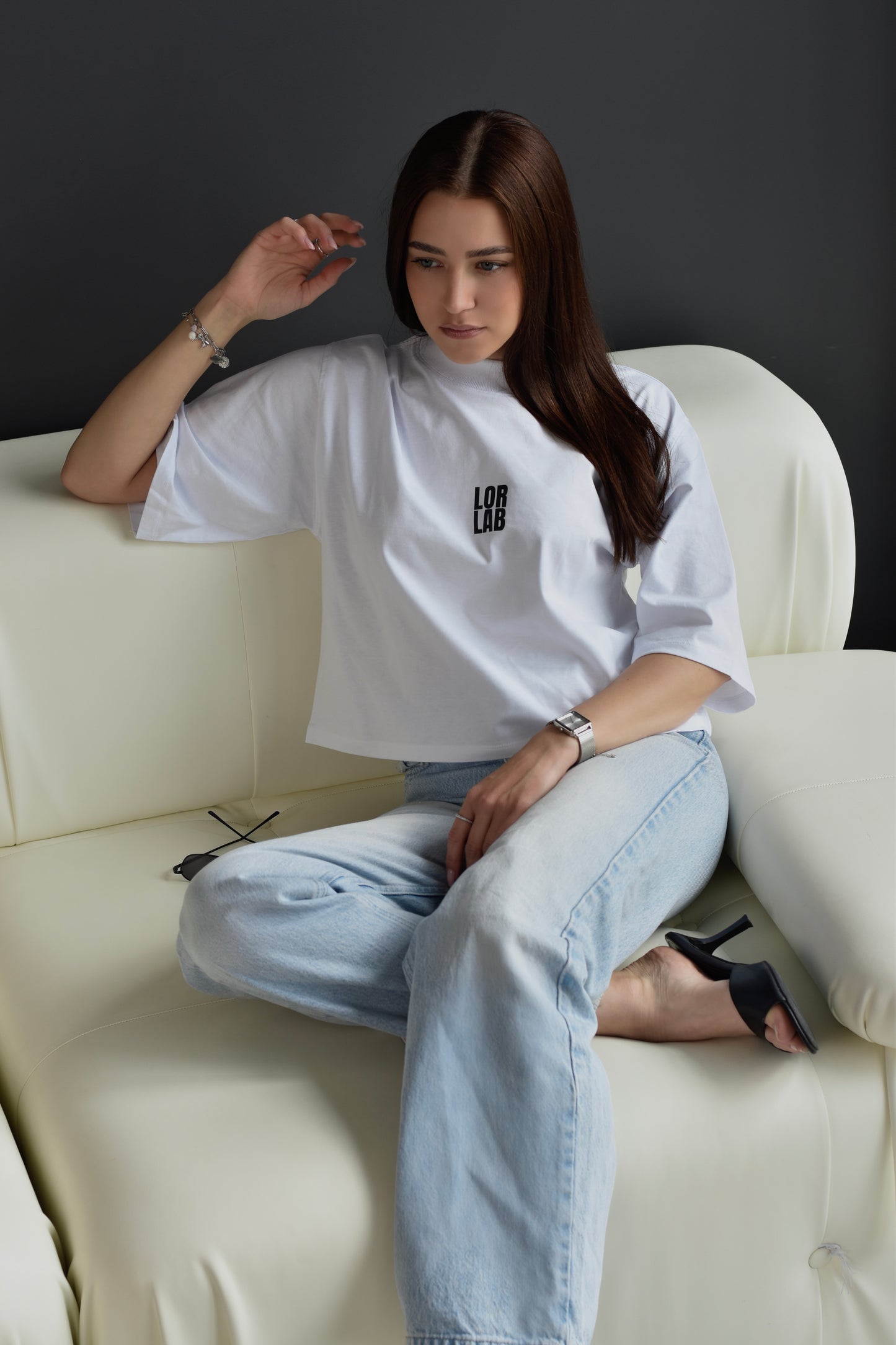 White LAB Crop-Tee