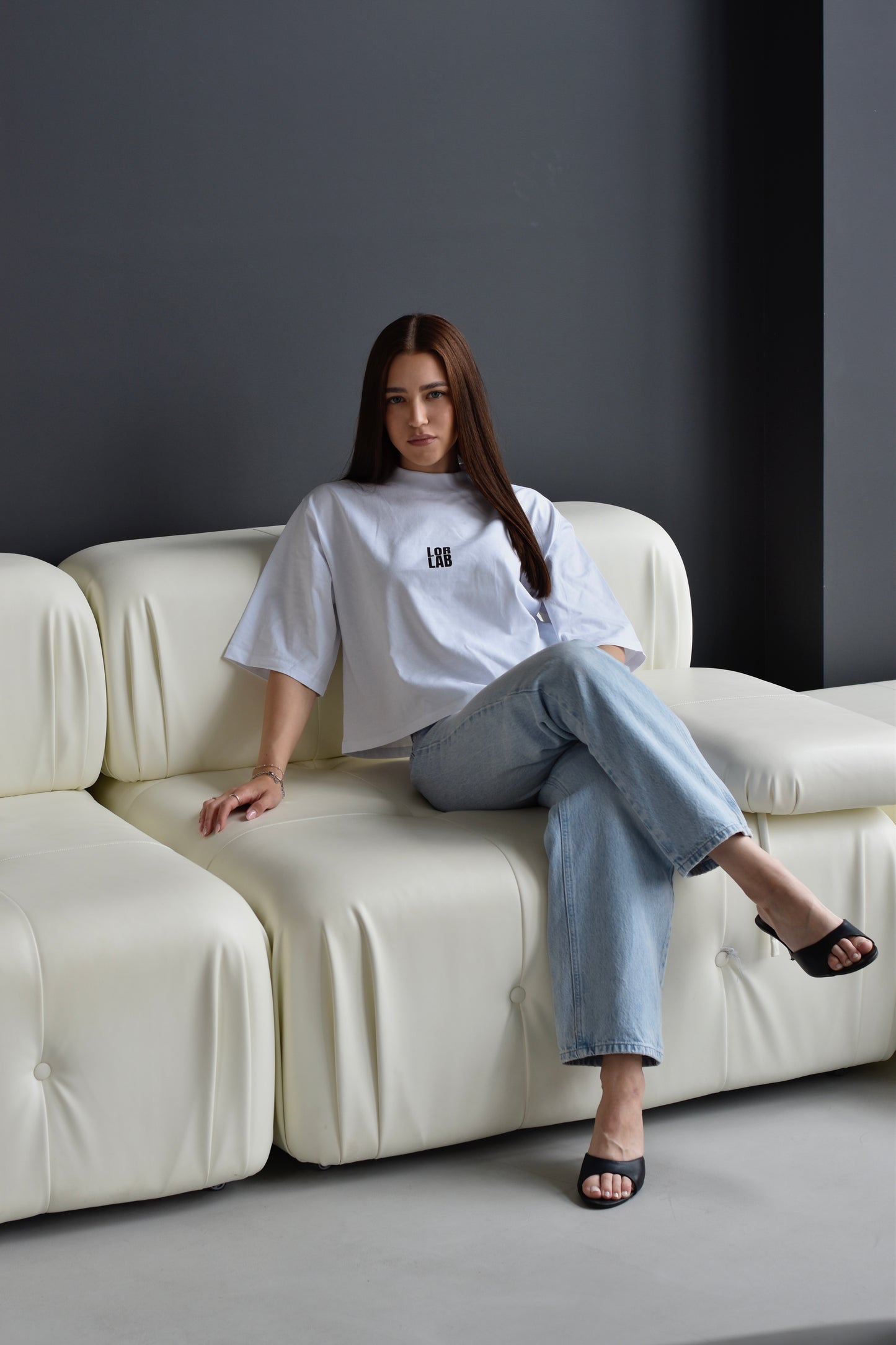 White LAB Crop-Tee