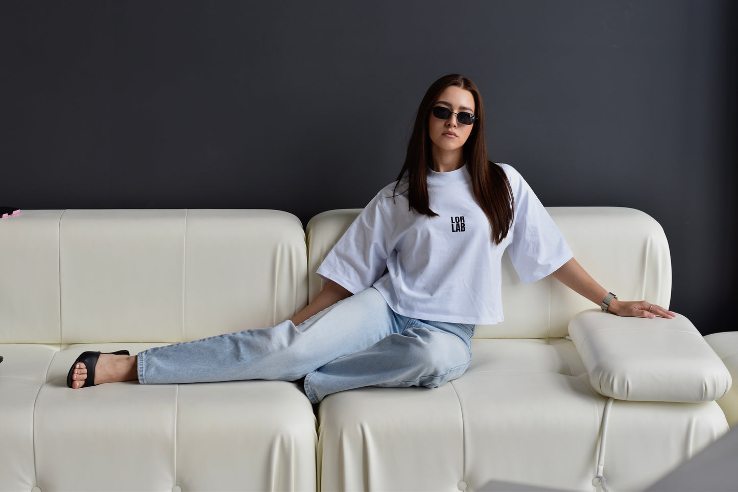 White LAB Crop-Tee